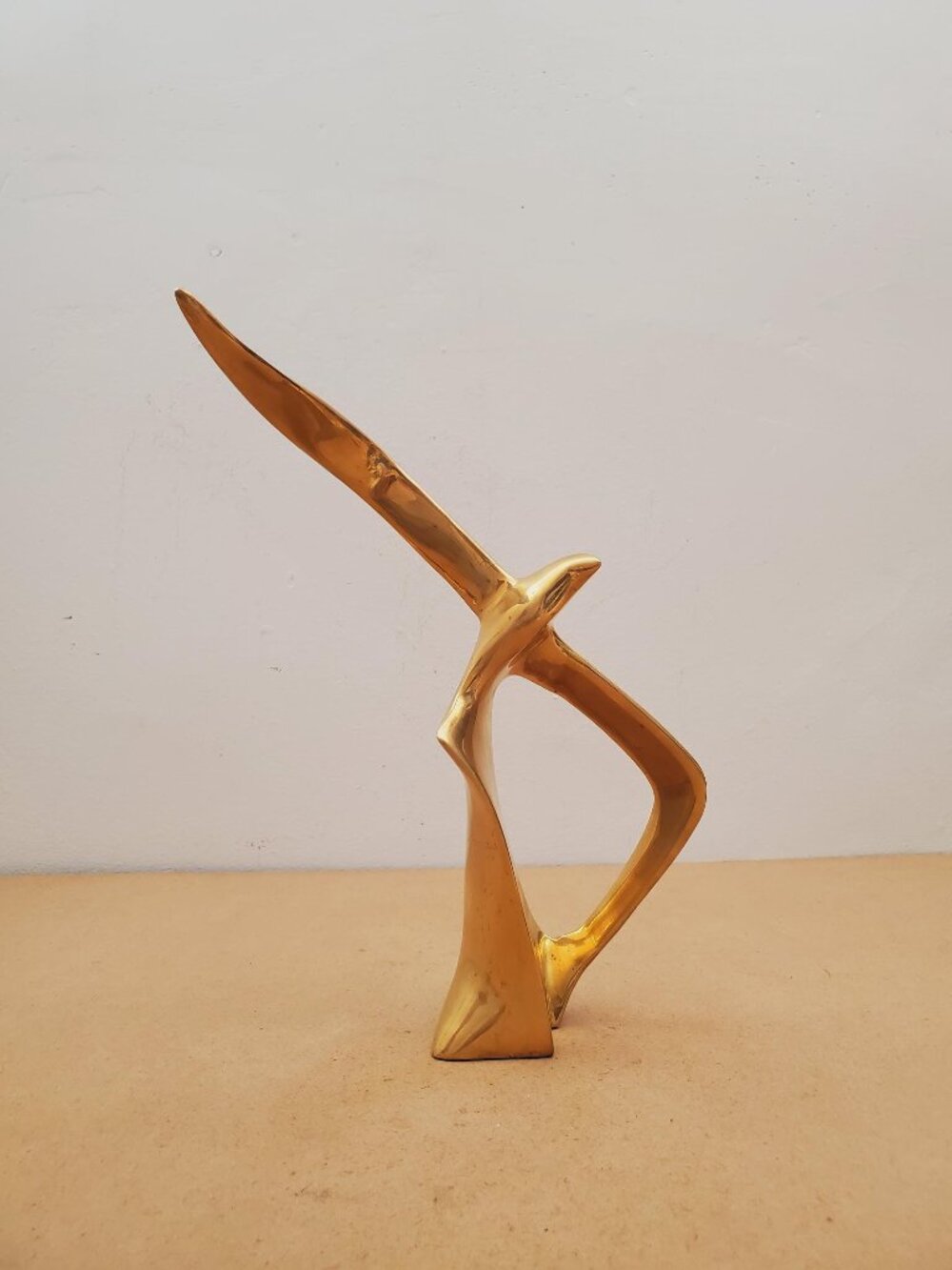 Solid Brass Seagull Bird in Flight by Price Products, NJ | Mid Century Brass